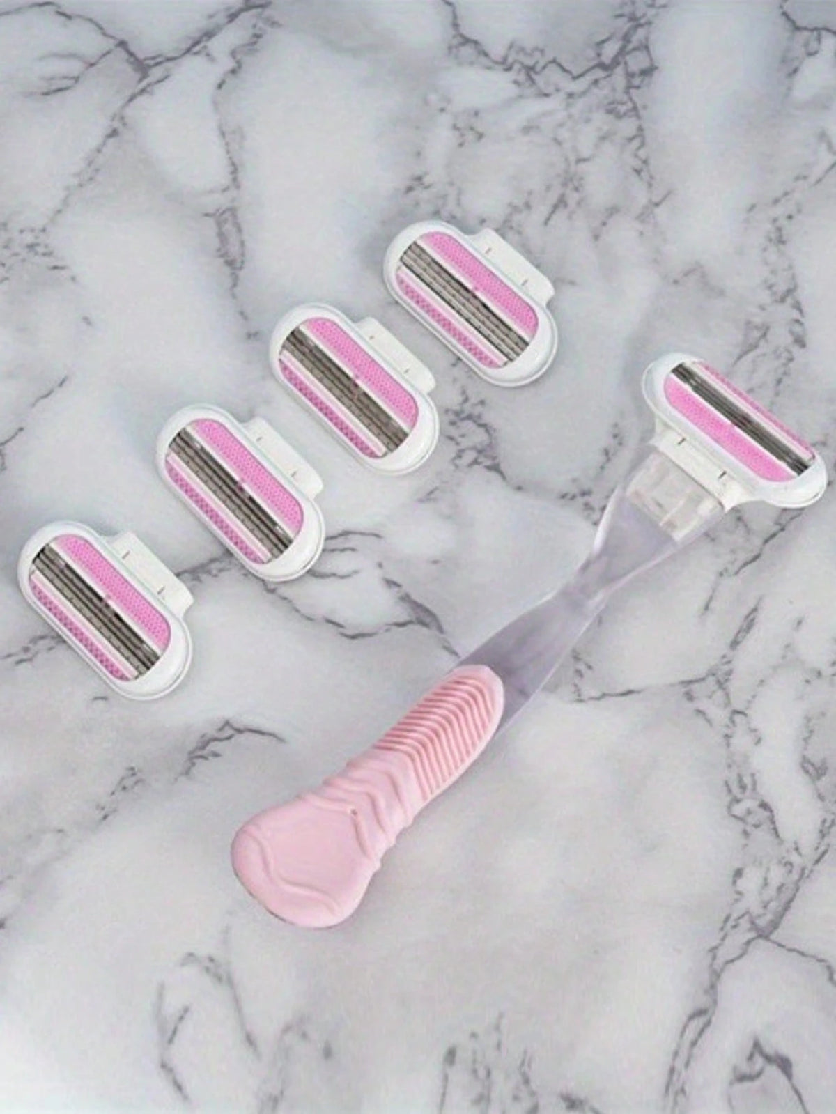 New Venus Compatible Women'S Safety Razor Blades, Oil-Free, For Face/Leg/Armpit/Bikini, Suitable For Combination Skin, Hair Removal Shaving Accessories1 Handle + 4 Knife Heads/ 4 Knife Heads, Women's