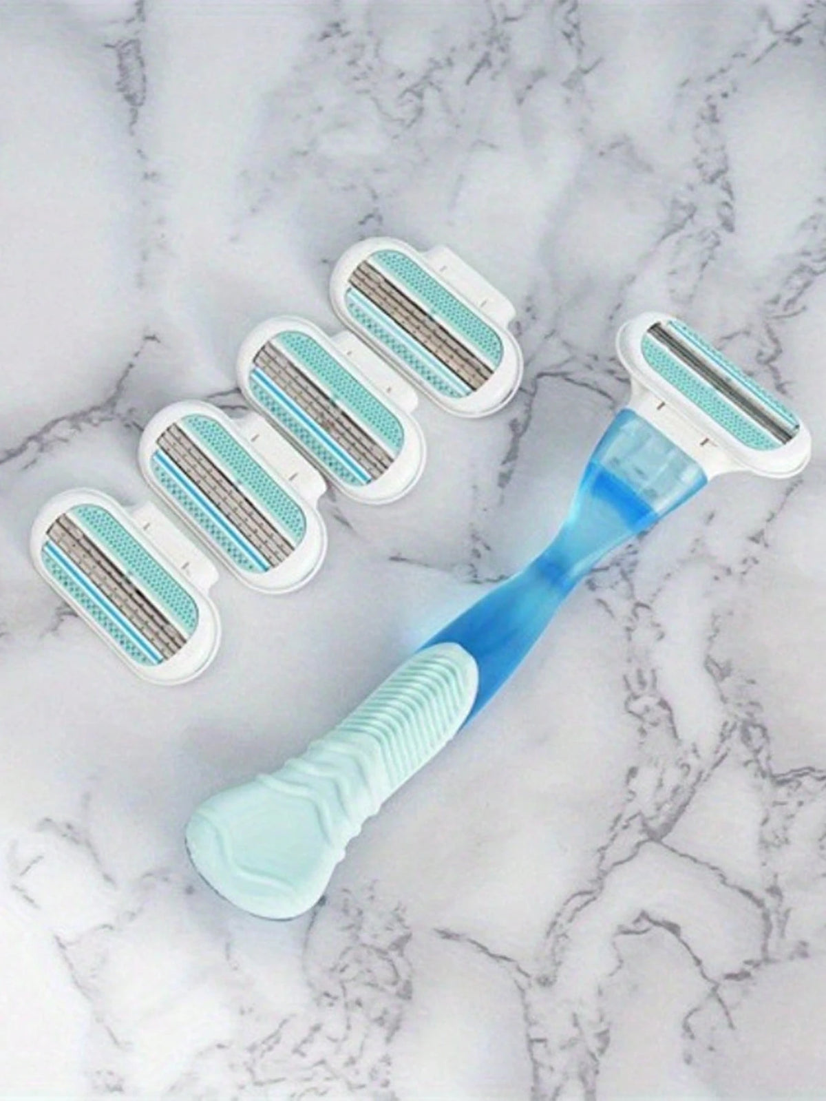 New Venus Compatible Women'S Safety Razor Blades, Oil-Free, For Face/Leg/Armpit/Bikini, Suitable For Combination Skin, Hair Removal Shaving Accessories1 Handle + 4 Knife Heads/ 4 Knife Heads, Women's