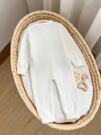 Newborn Baby Autumn/Winter Cute Cartoon Pattern Long Sleeve Sweater Romper