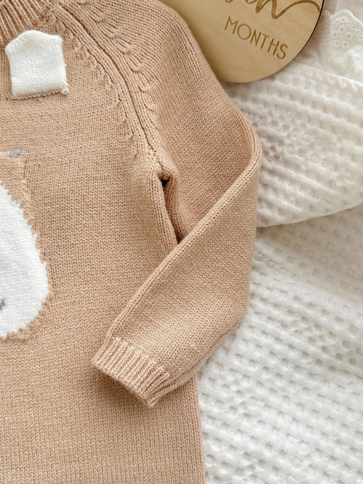 Newborn Baby Girls Cute Cartoon Bear Hooded Romper With Hat, Autumn/Winter Fall