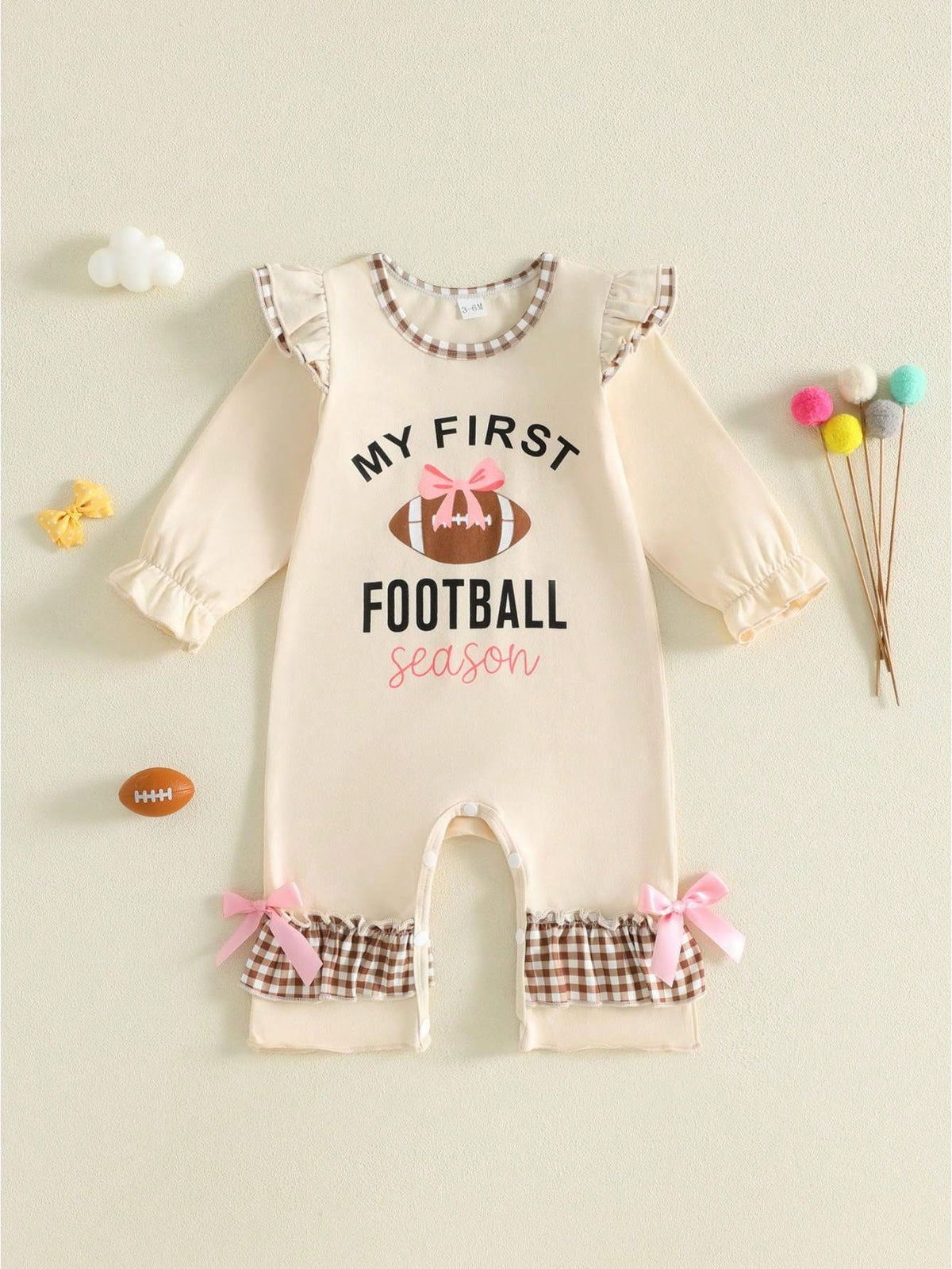 Newborn Baby Girls One-Pieces Long Sleeve Jumpsuit 3M 6M 9M 12M 18M Infant Romper Fall Casual Clothing
