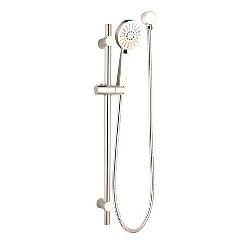 NIKO ABS Shower Rail With 3 Function Shower Head And Elbow included in Brushed Nickel Showers ECT