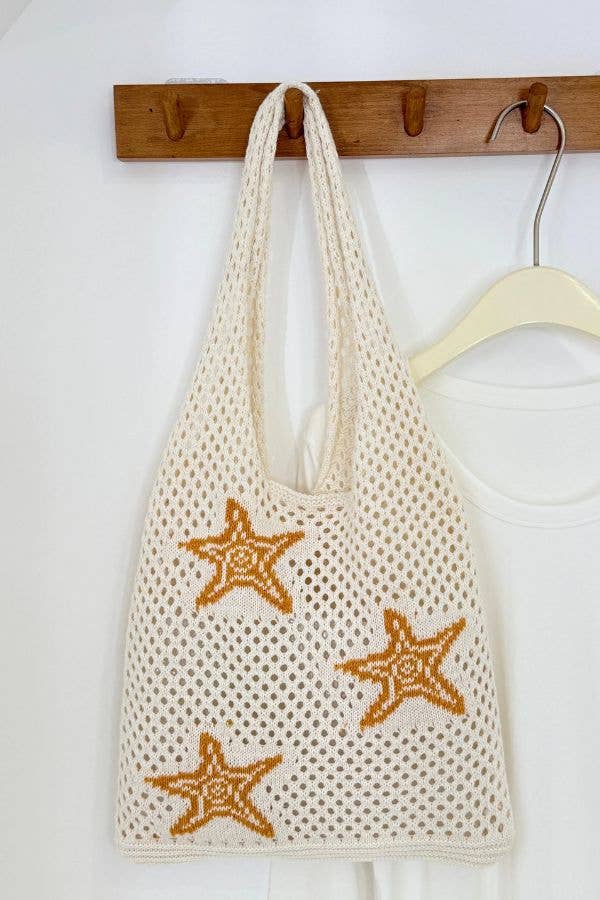 Ocean Theme Crochet Tote Beach Bag