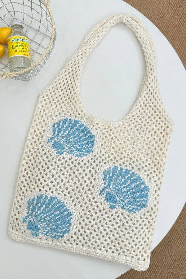 Ocean Theme Crochet Tote Beach Bag