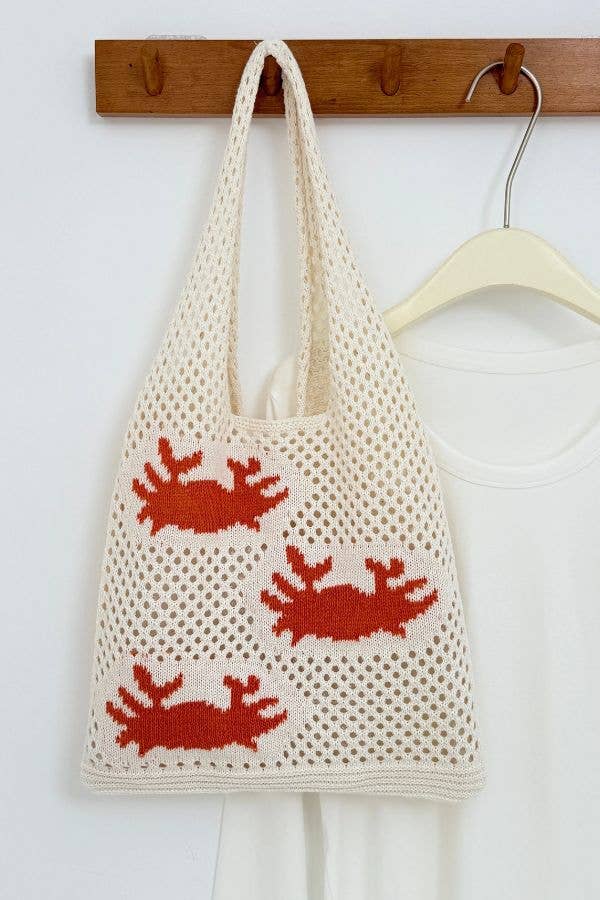 Ocean Theme Crochet Tote Beach Bag