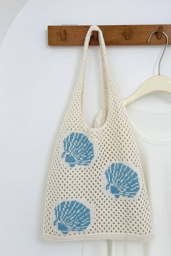 Ocean Theme Crochet Tote Beach Bag