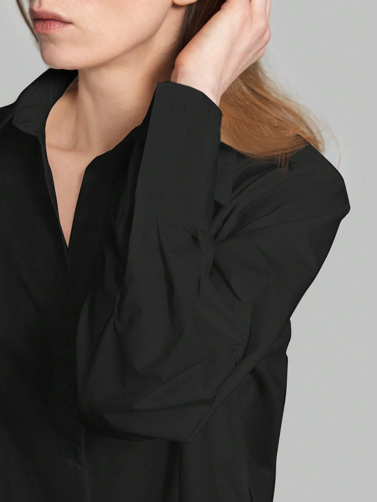 Ontre 2026SS New Women's Casual Loose Solid Black Autumn Chic Everyday Button-Up Shirt,Long Vacation Matching Shirt,Summer Business Office Wear Beach Top