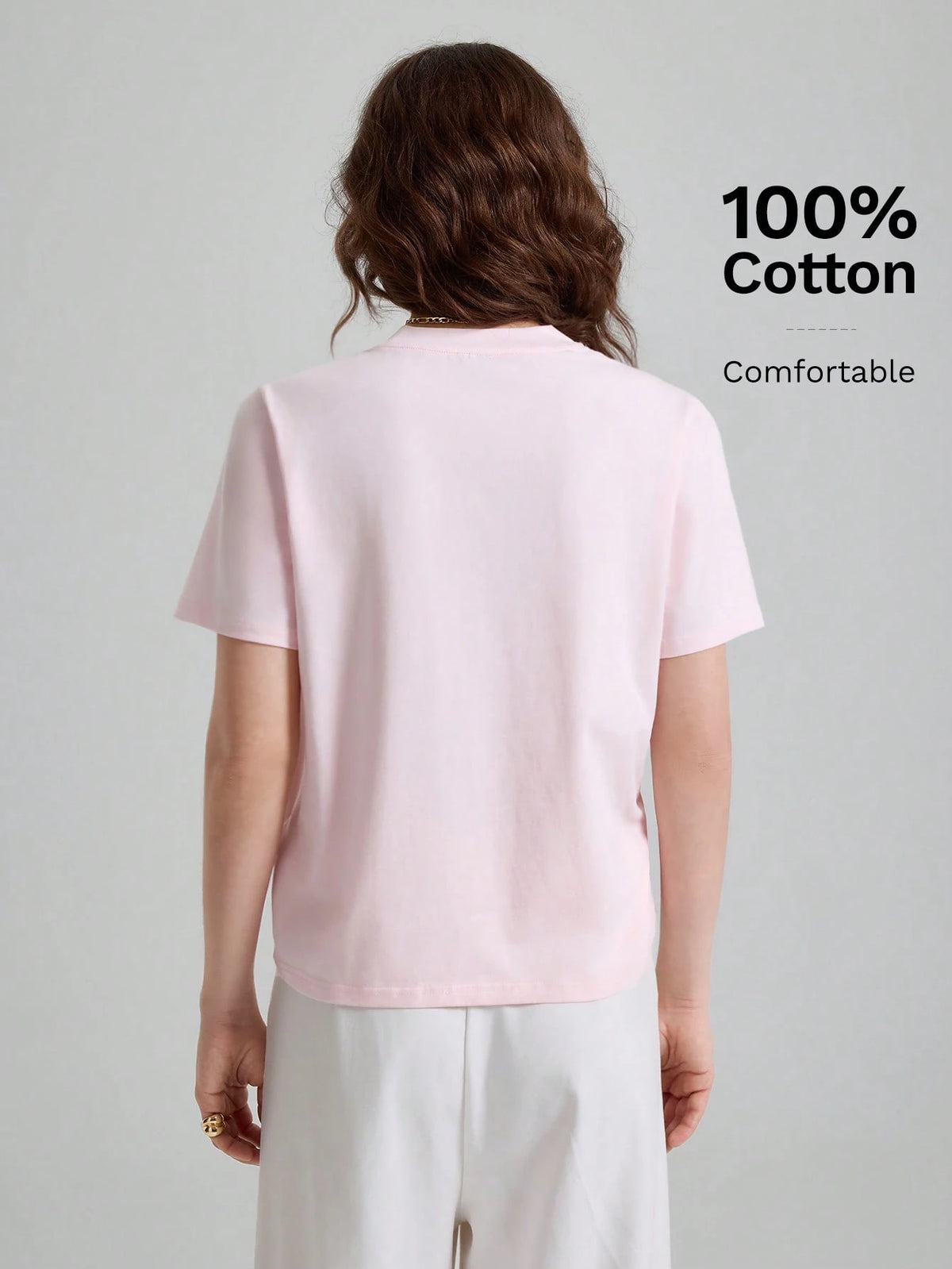 Ontre Women's Soft Pink T-Shirt,High-End Asymmetric Ruched Summer Casual Everyday Tops,Elegant Office Commuter Modern Urban Petite Fitted Shirt