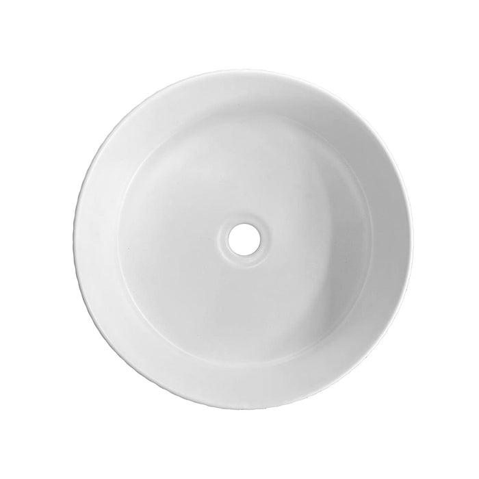 Ori 40 Fluted Above Counter Basin Round Gloss White Basins Arova