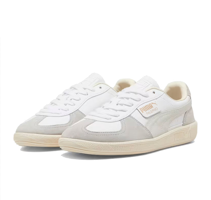 Puma Palermo Leather "White Cool Light Gray Sugared Almond"