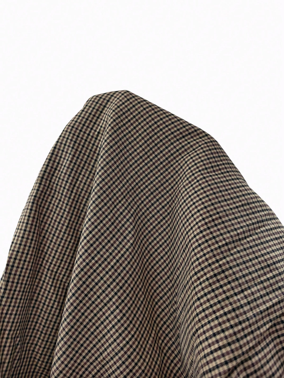 Pariaura Women's Plaid Print Fold Pleated Elegant A-Line Skirt