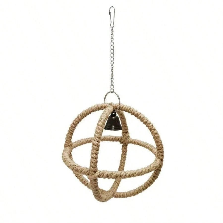 Parrot Toys- Spherical Swing, Climbing Net, Chew & Grind Accessories, Suitable For Cockatiel, Lovebird, Cage Decor
