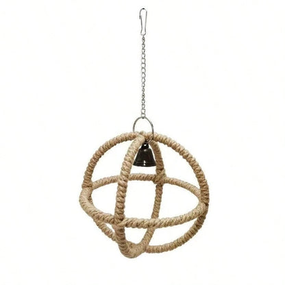 Parrot Toys- Spherical Swing, Climbing Net, Chew & Grind Accessories, Suitable For Cockatiel, Lovebird, Cage Decor