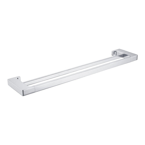 PEARL Double Towel Rail 600mm CHROME 8024D-CH Accessories Nero