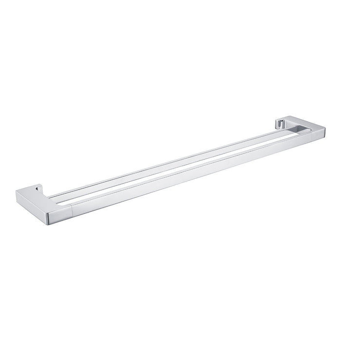 PEARL Double Towel Rail 800mm CHROME 8030D-CH Accessories Nero