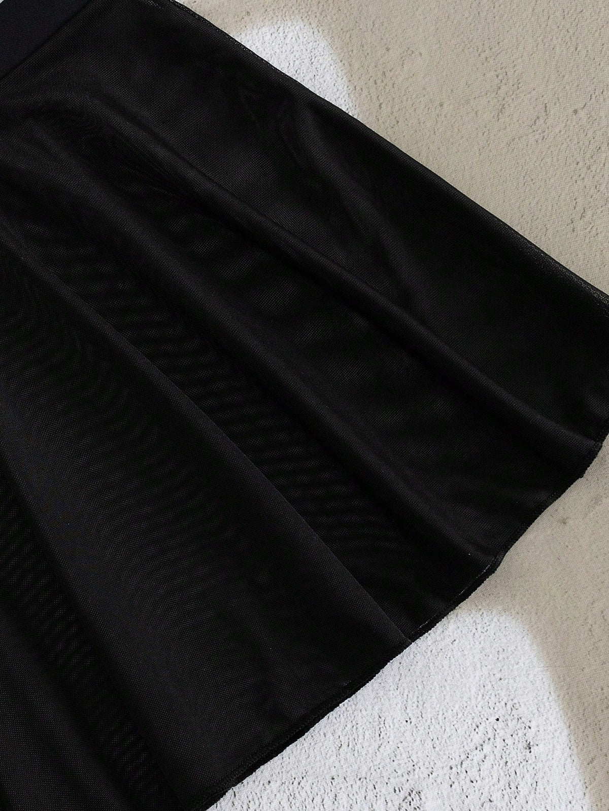 PEPPERMOLLY New Slimming Mesh Wrap Skirt Swimwear Cover Up For Women, Fashionable Beach Cover-Up For Summer Vacation Black
