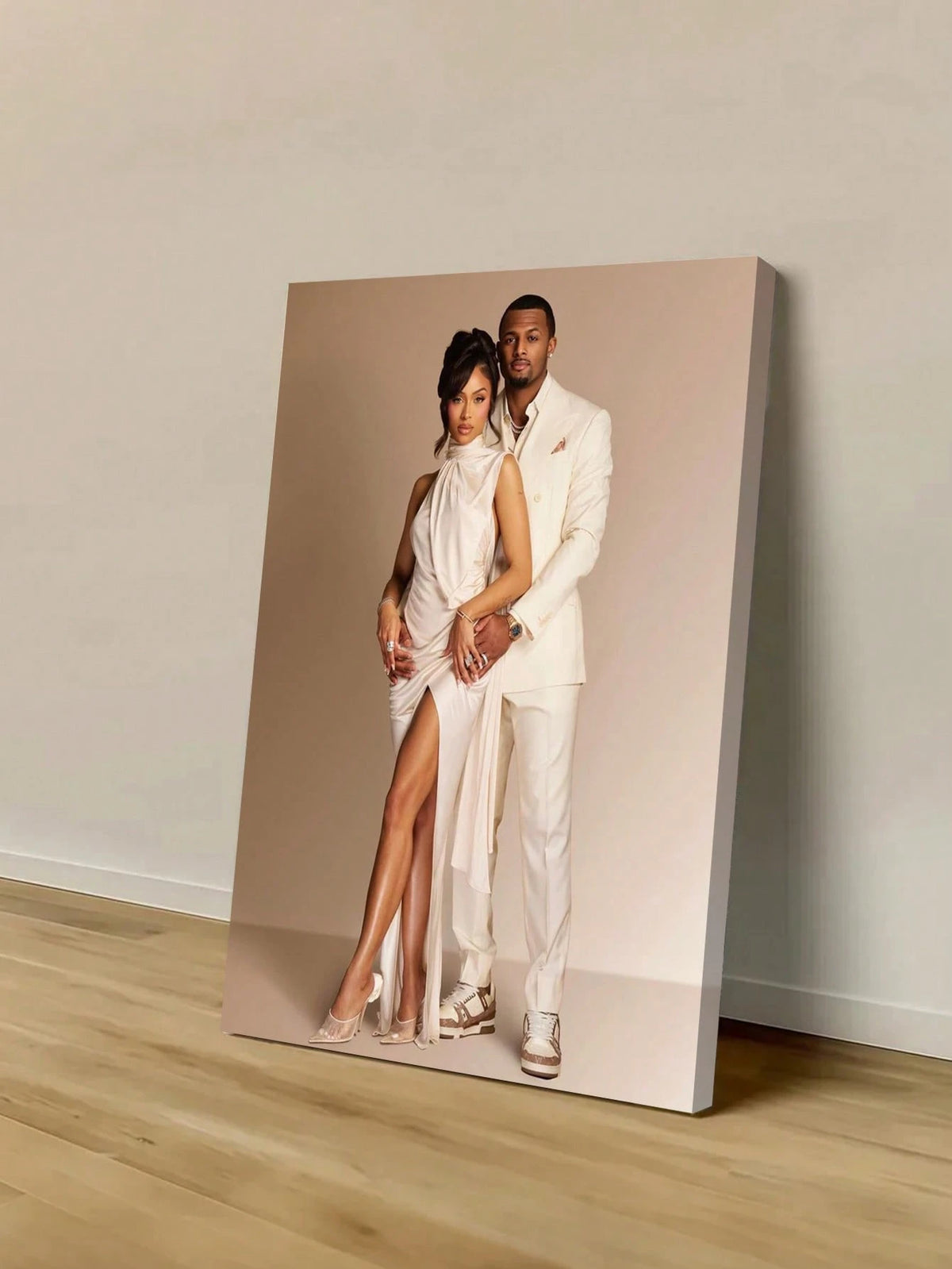 Personalized Canvas Painting, Personalized Couple Wall Art, Perfect Gift For Couple Anniversary, Birthday, Wedding, Valentine's Day, Family, Home Decor, Room Decor, Custom Poster, Canvas Wall Art, Cus