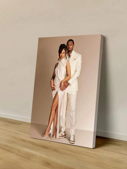 Personalized Canvas Painting, Personalized Couple Wall Art, Perfect Gift For Couple Anniversary, Birthday, Wedding, Valentine's Day, Family, Home Decor, Room Decor, Custom Poster, Canvas Wall Art, Cus