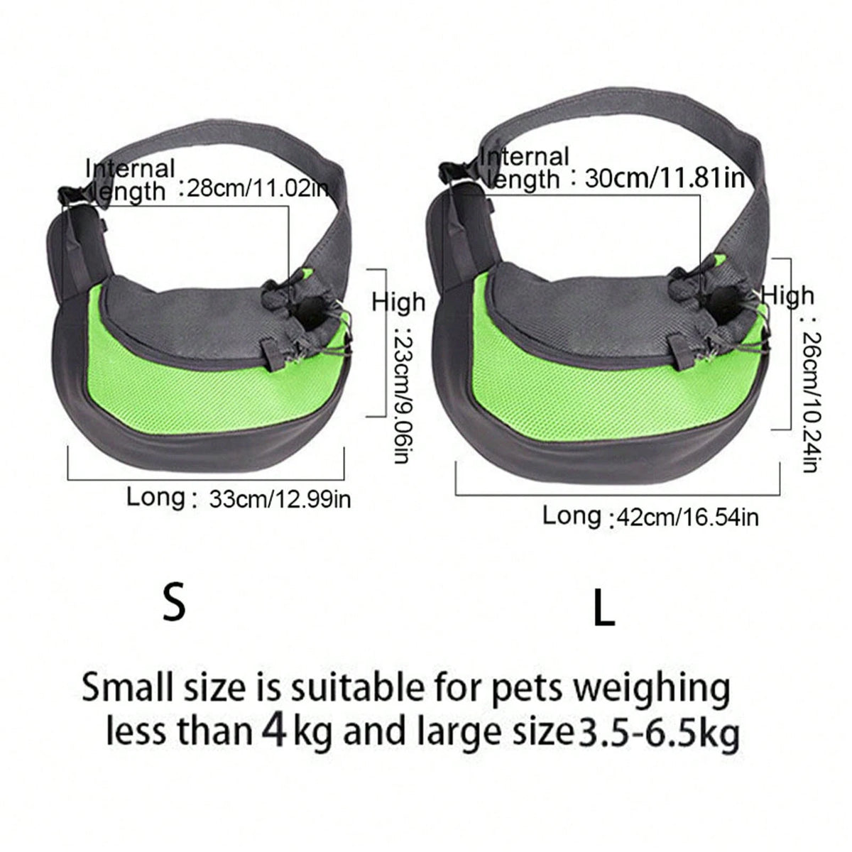 Pet Convenient Bag, Outdoor Dew Breathable Crossbody Shoulder Cat Bag Dog Chest Pet Backpack(Size L)