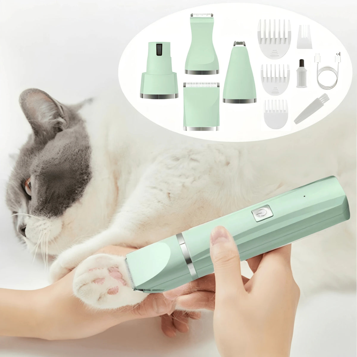Pet Electric Hair Clipper, Multi-Functional Pet Grooming Trimmer Set, Suitable For Dogs- Professional Pet Grooming Kit Includes Nail Clippers- Quiet And Efficient Trimming- Suitable For Home Use An
