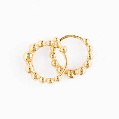 Pip Pop Post - Beaded Huggie Hoop Earrings