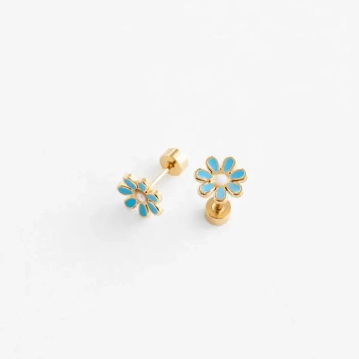 Pip Pop Post - Daisy Stud Earrings - White
