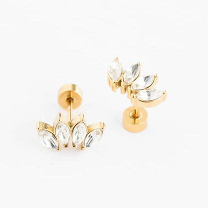 Pip Pop Post - Diamond Crawler Stud Earrings