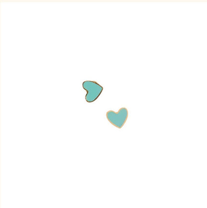 Pip Pop Post - Enamel Heart Stud Earring - Neon Pink