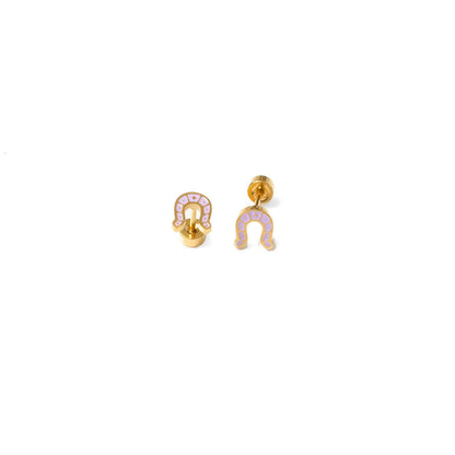 Pip Pop Post - Horseshoe Stud Earrings