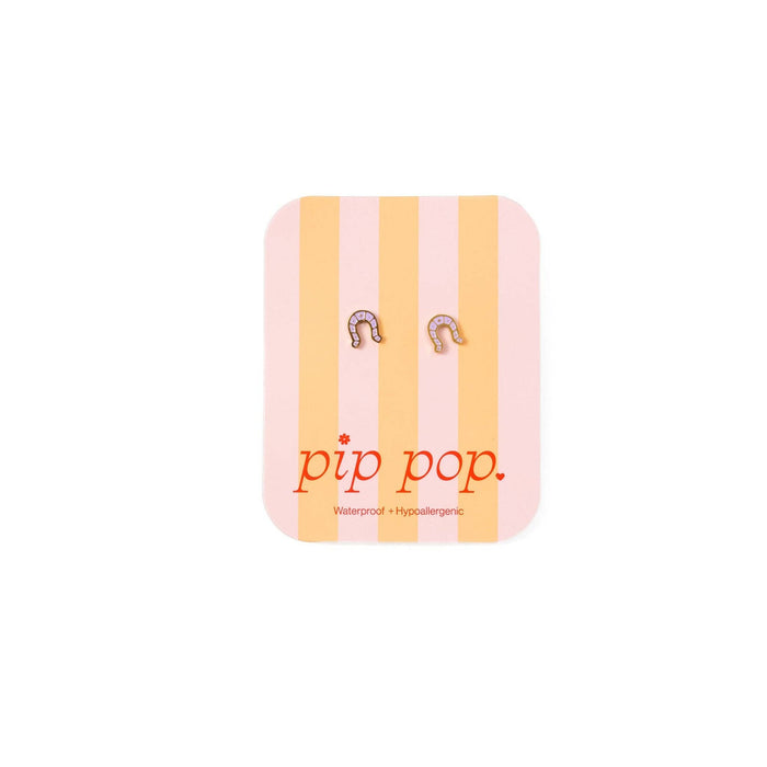 Pip Pop Post - Horseshoe Stud Earrings