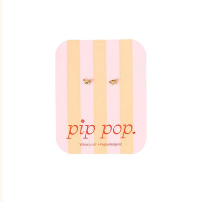 Pip Pop Post - Mini Bow Stud Earring - Silver