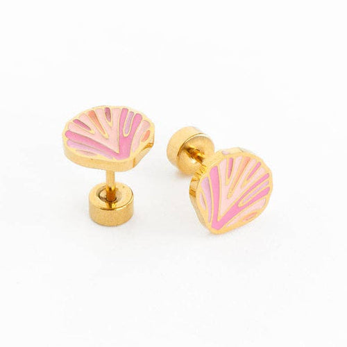 Pip Pop Post - Pink Seashell Stud Earring