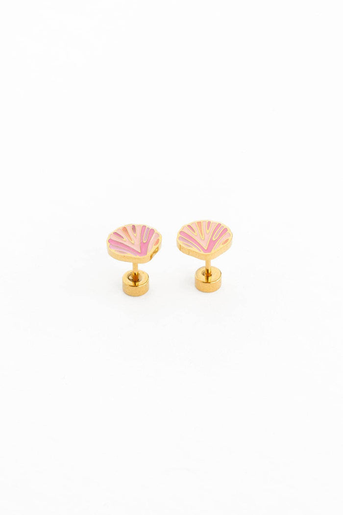 Pip Pop Post - Pink Seashell Stud Earring
