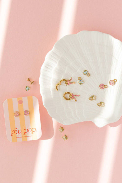 Pip Pop Post - Pink Seashell Stud Earring