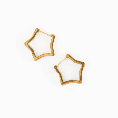 Pip Pop Post - Star Hoop Stud Earrings