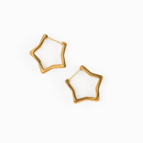 Pip Pop Post - Star Hoop Stud Earrings