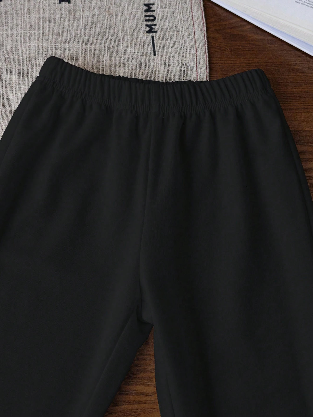 Playful Pals 6pcs Young Boy Basic Elastic Waist Pants, Christmas Bottoms School Autumn