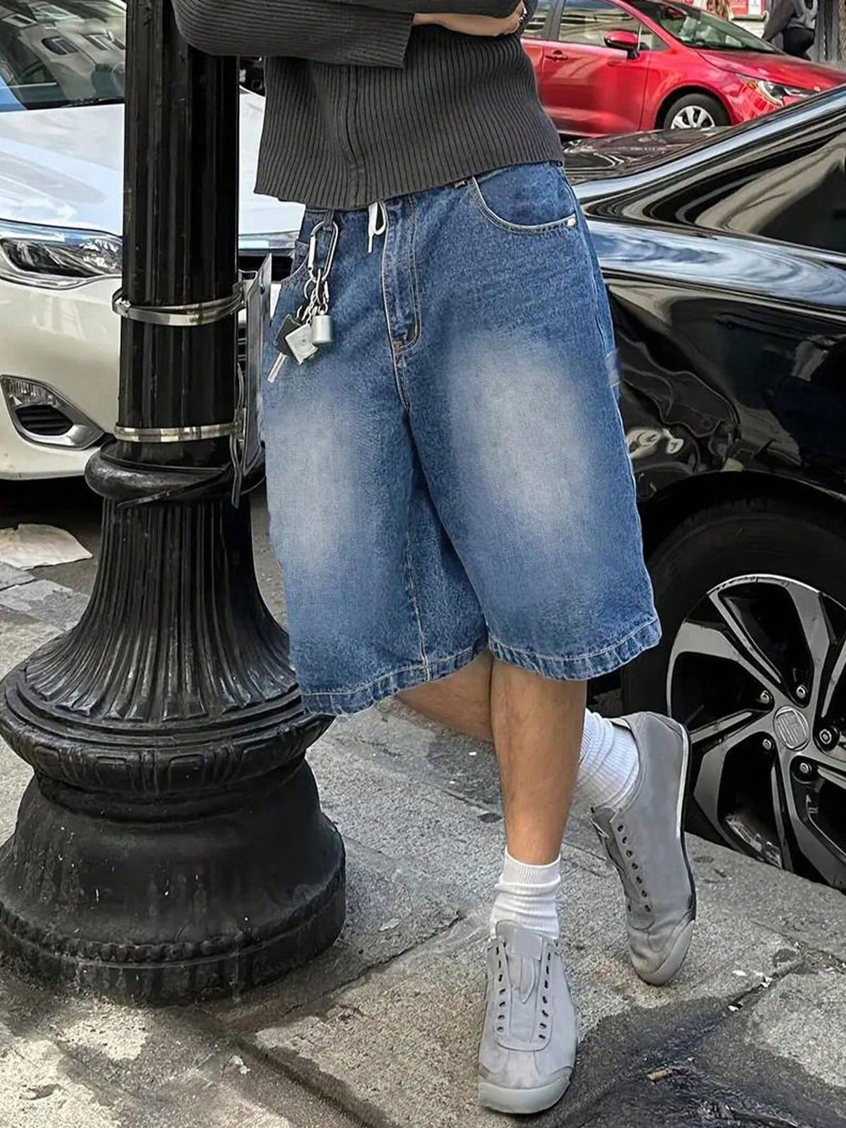Plus Size Men's Vintage Loose Fit Casual Versatile Denim Jeans