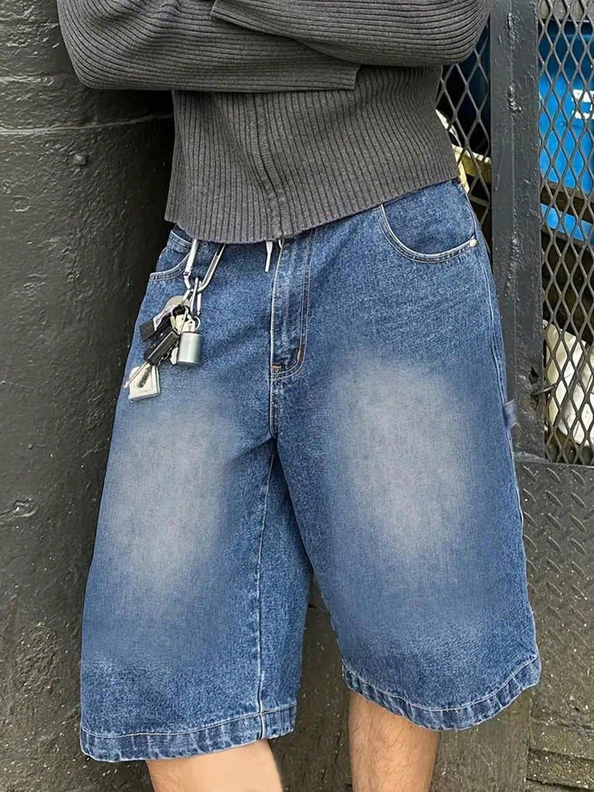 Plus Size Men's Vintage Loose Fit Casual Versatile Denim Jeans