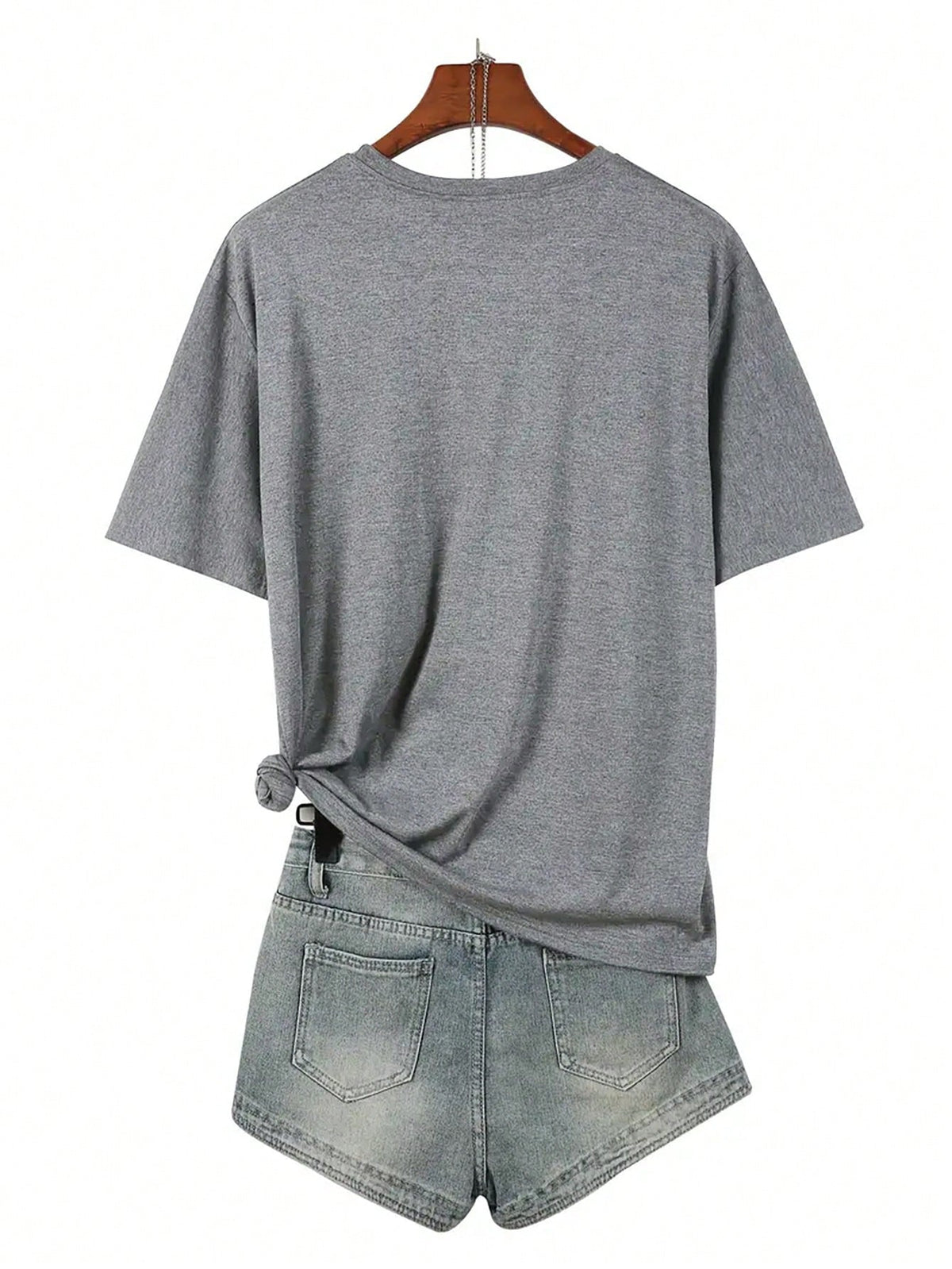 Plus Size Summer Short Sleeve T-Shirt With Slogan Print, HALF HOOD HALF HOLY THAT MEANS PRAY WITH ME DON'T PLAY WITH ME Graphic Tees Women Tops