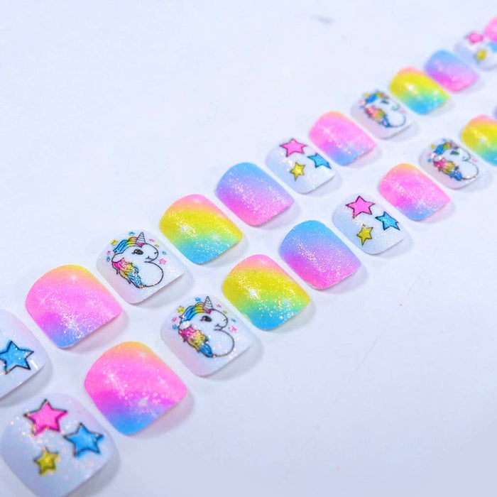 Polish Me Silly Press On Nails - Pastel Unicorn