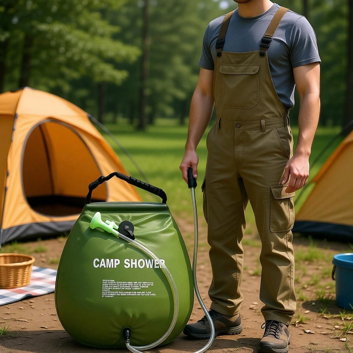Portable Camping Shower Bag- Durable Outdoor Shower With Adjustable Hose, Lightweight And Easy To Store, Camping, Beach, RV, And Backyard Use, Enjoy A Shower Anytime, Camping Shower| Adjustable Hose