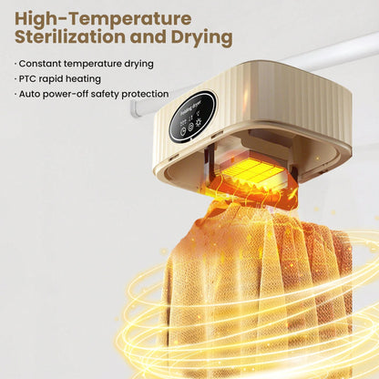 Portable Clothes Dryer, Mini Dryers For Laundry, Small Foldable Electric Compact Drying Machine For Travel,RV, Home And Apartment, With Dry Bag- Khaki