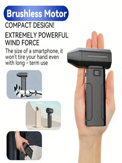 Portable Electric Pet Dust Blower, Powerful Compressed Air, Mini Vacuum Cleaner, Rechargeable Turbo Jet Fan Motor, High-Speed Powerful Fan, Equipped With 2,600 MAh Rechargeable Battery, Suitable For P