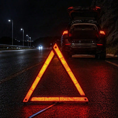 Portable Foldable Emergency Warning Triangle, Compact And Storable, High-Reflective Car Breakdown Safety Warning Roadside Sign