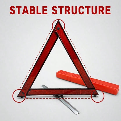 Portable Foldable Emergency Warning Triangle, Compact And Storable, High-Reflective Car Breakdown Safety Warning Roadside Sign