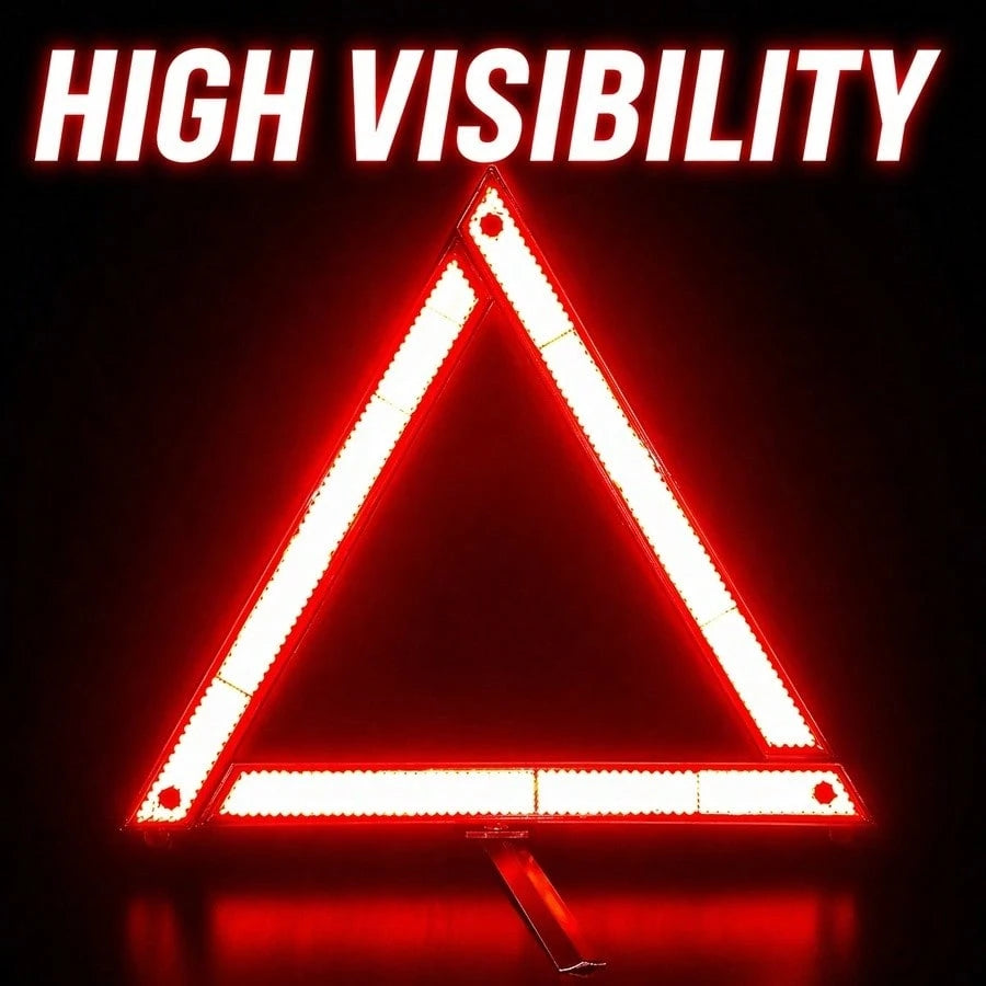Portable Foldable Emergency Warning Triangle, Compact And Storable, High-Reflective Car Breakdown Safety Warning Roadside Sign