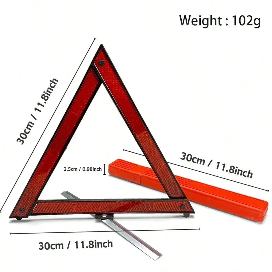 Portable Foldable Emergency Warning Triangle, Compact And Storable, High-Reflective Car Breakdown Safety Warning Roadside Sign