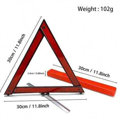 Portable Foldable Emergency Warning Triangle, Compact And Storable, High-Reflective Car Breakdown Safety Warning Roadside Sign