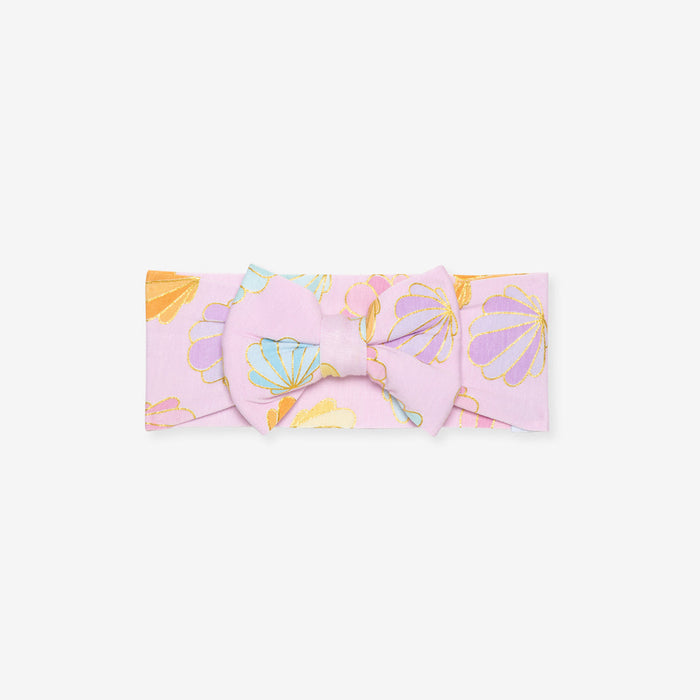 Posh Peanut Luxe Bow Headwrap - Shelly Pink